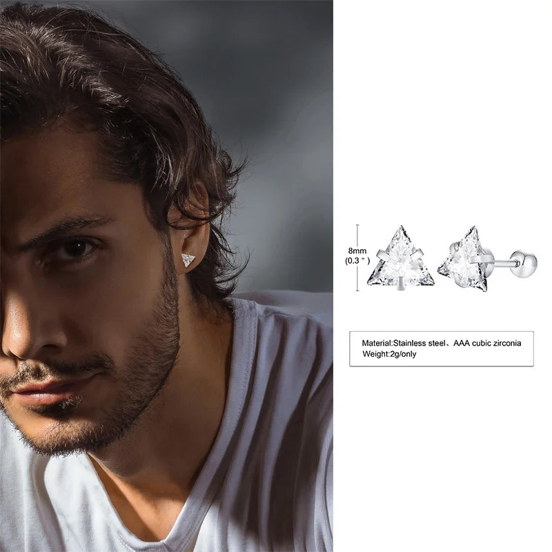 VAV Stainless Steel Tiny Minimalist Studs for Men & Women