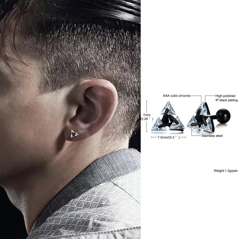VAV Stainless Steel Tiny Minimalist Studs for Men & Women
