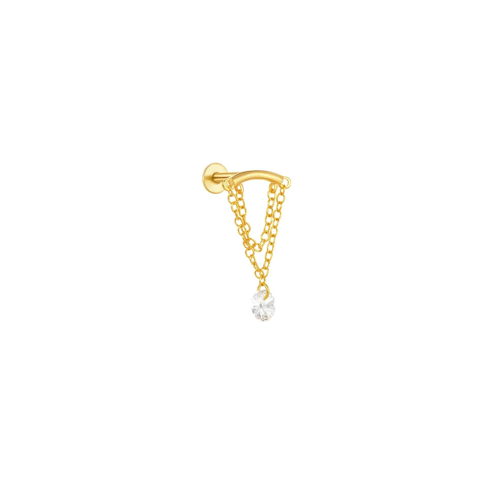 VAV 1PC 925 Sterling Silver Stud Earring For Women