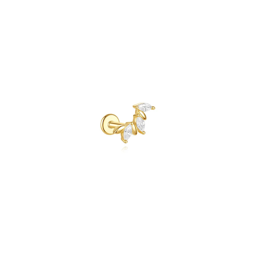 VAV 1PC 925 Sterling Silver Stud Earring For Women