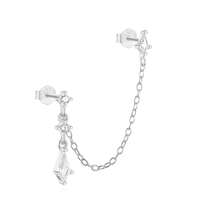VAV 1PC 925 Sterling Silver Stud Earring For Women