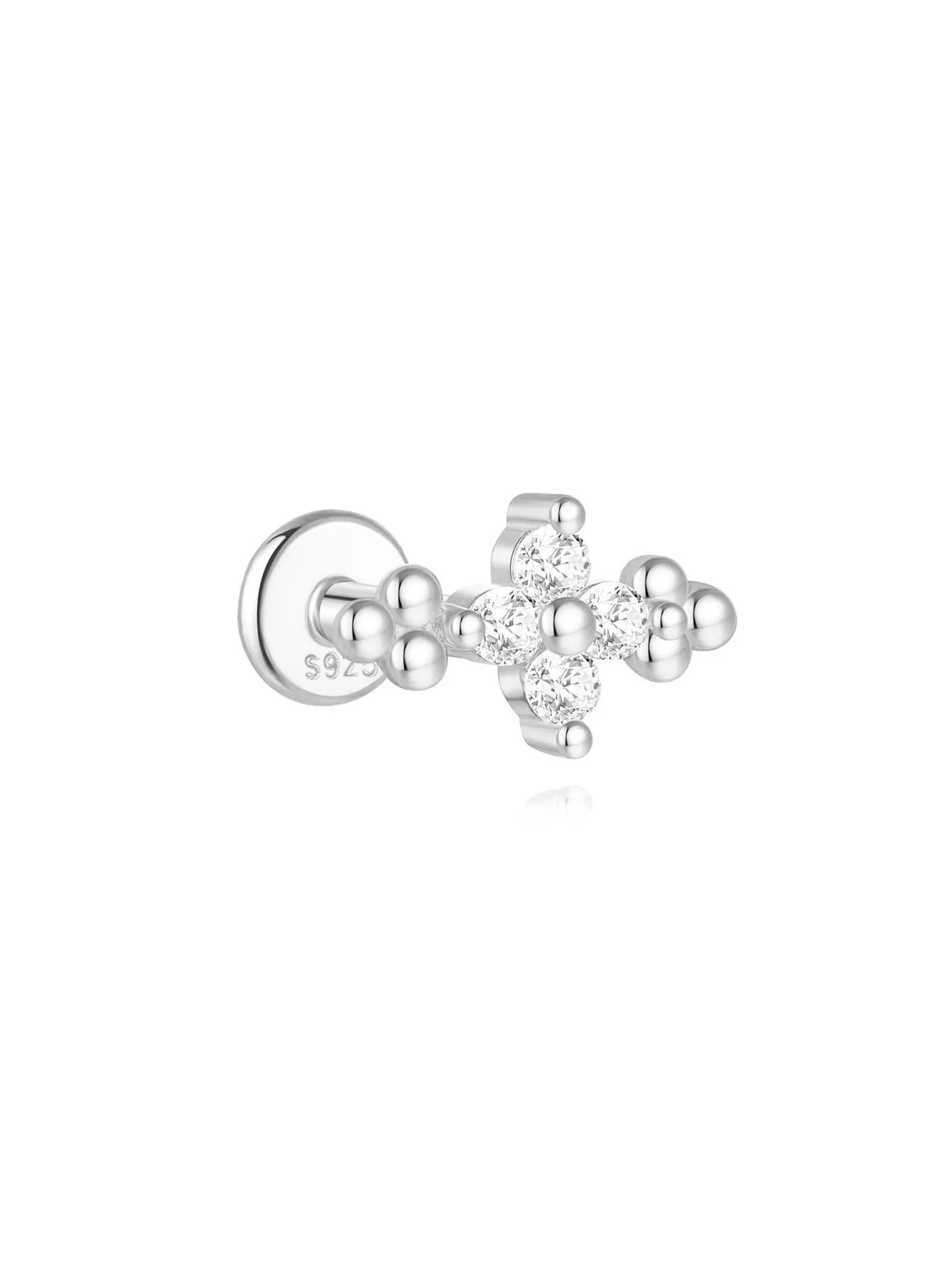 VAV 1PC 925 Sterling Silver Stud Earring For Women