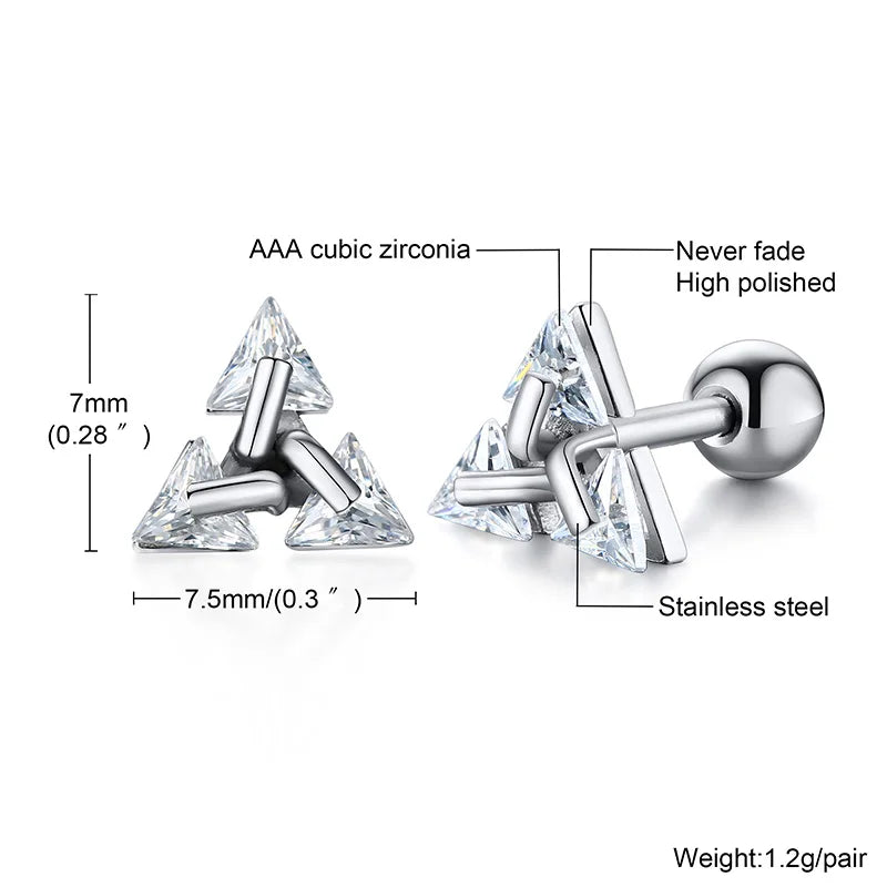 VAV Stainless Steel Tiny Minimalist Studs for Men & Women