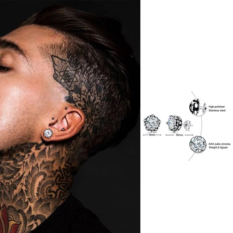 VAV Stainless Steel Tiny Minimalist Studs for Men & Women