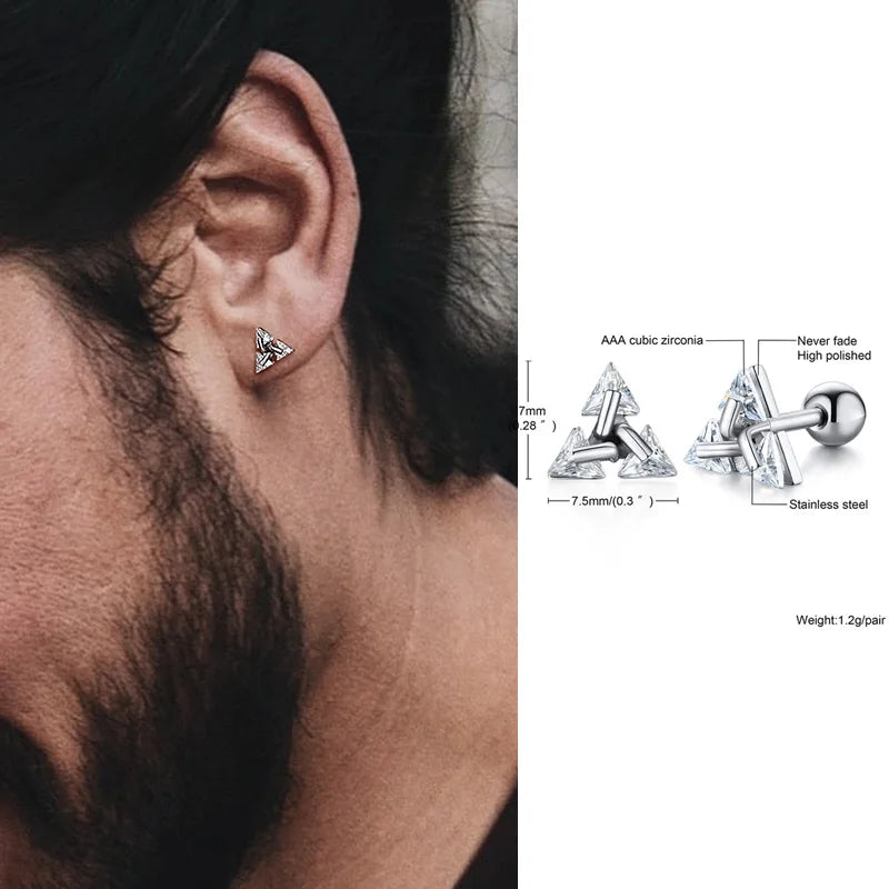VAV Stainless Steel Tiny Minimalist Studs for Men & Women