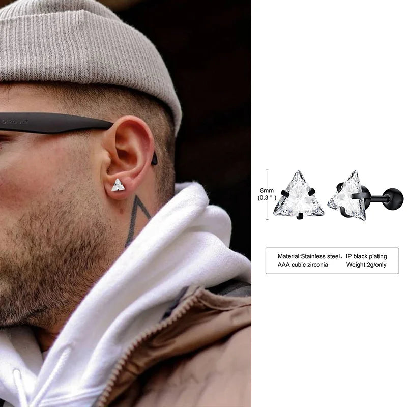 VAV Stainless Steel Tiny Minimalist Studs for Men & Women