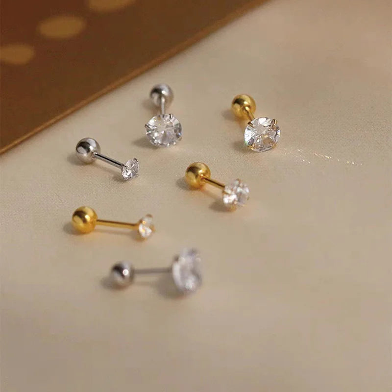 VAV 6pcs/Set Stainless Steel & Earrings For Women