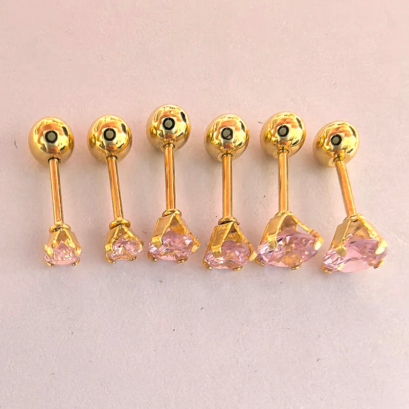 VAV 6pcs/Set Stainless Steel & Earrings For Women