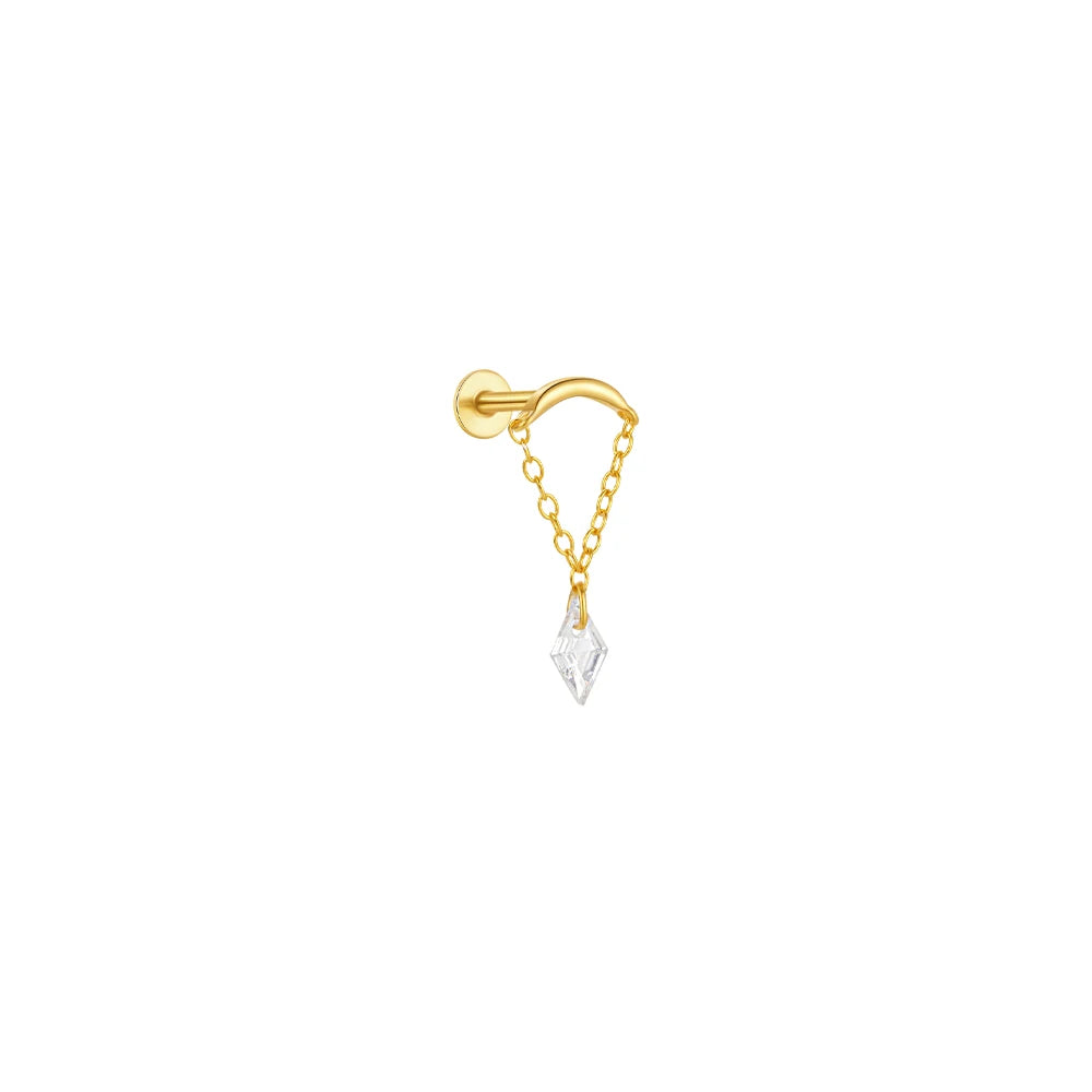 VAV 1PC 925 Sterling Silver Stud Earring For Women