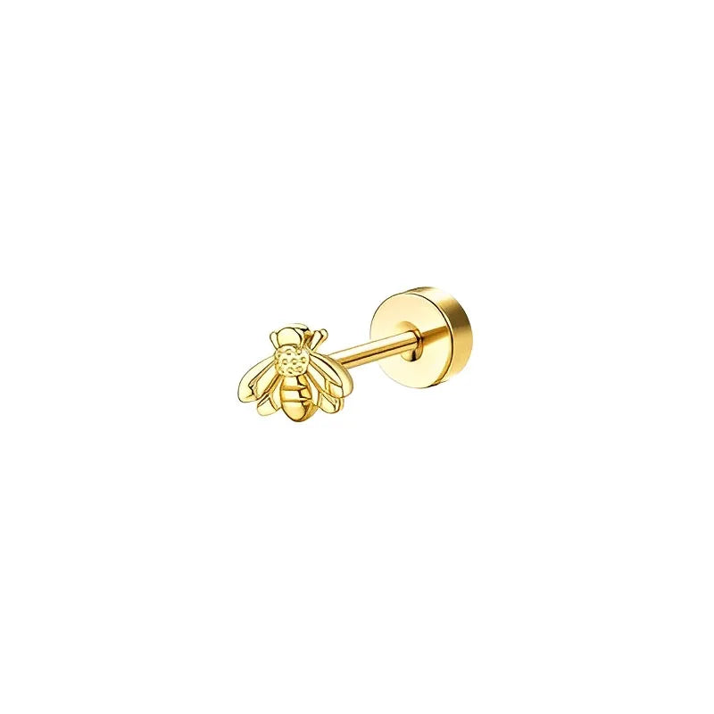 VAV 1pc Stainless Steel Earrings for Women Dainty Flat Back Earrings