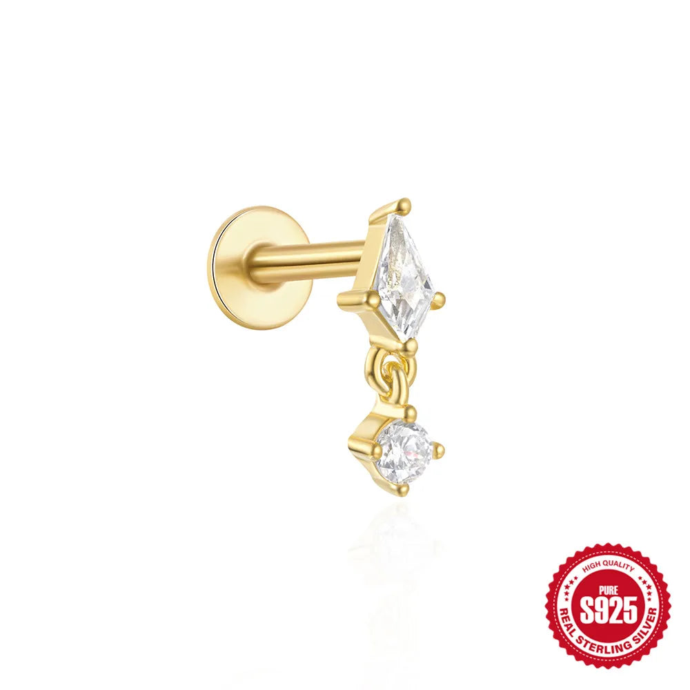 VAV 1PC 925 Sterling Silver Stud Earring For Women