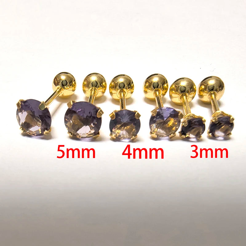 VAV 6pcs/Set Stainless Steel & Earrings For Women