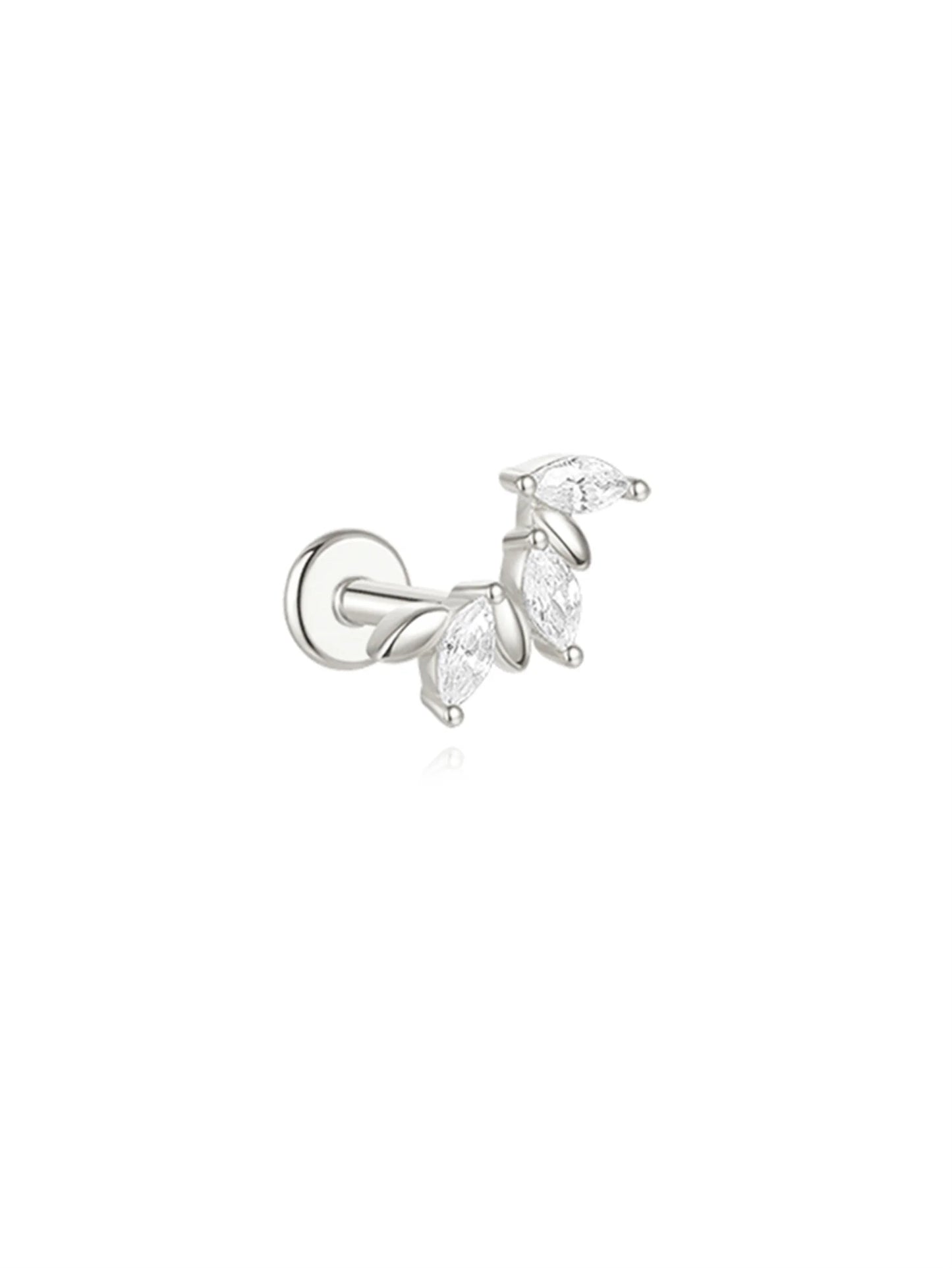 VAV 1PC 925 Sterling Silver Stud Earring For Women