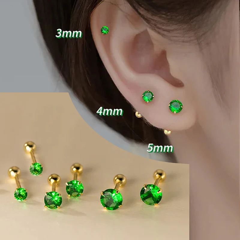 VAV 6pcs/Set Stainless Steel & Earrings For Women
