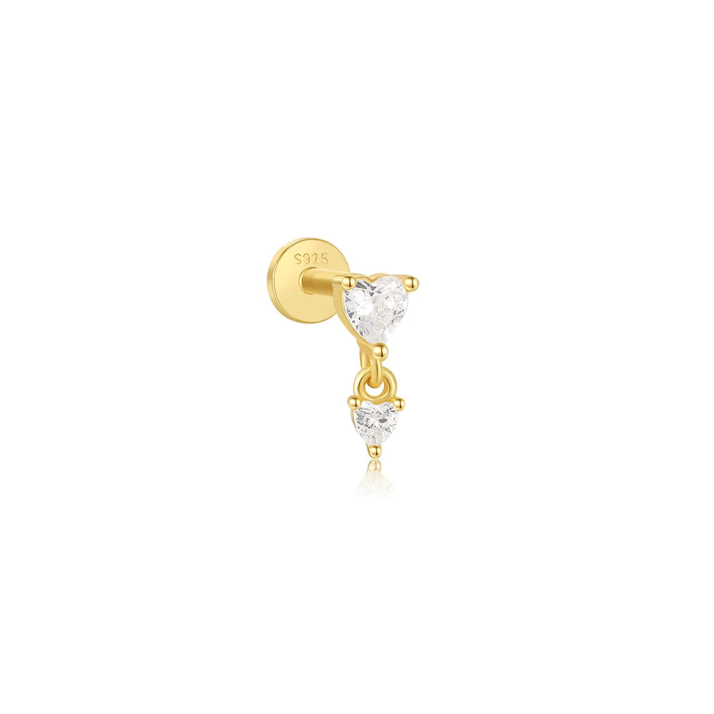 VAV 1PC 925 Sterling Silver Stud Earring For Women