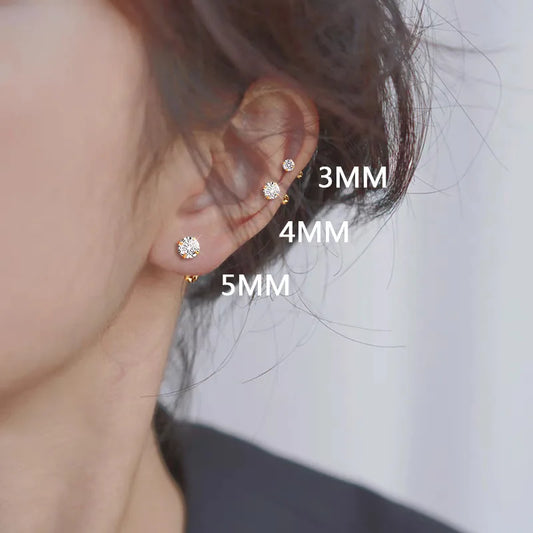 VAV 6pcs/Set Stainless Steel & Earrings For Women