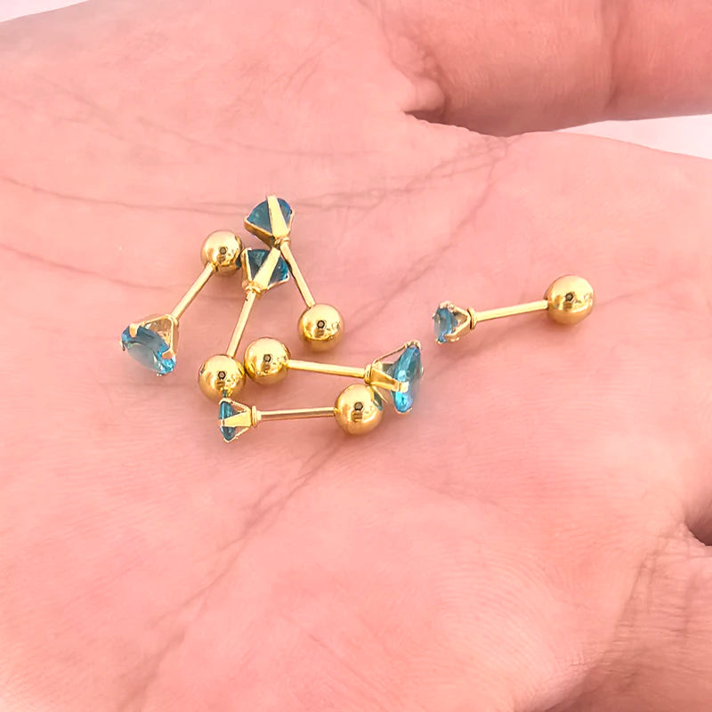 VAV 6pcs/Set Stainless Steel & Earrings For Women
