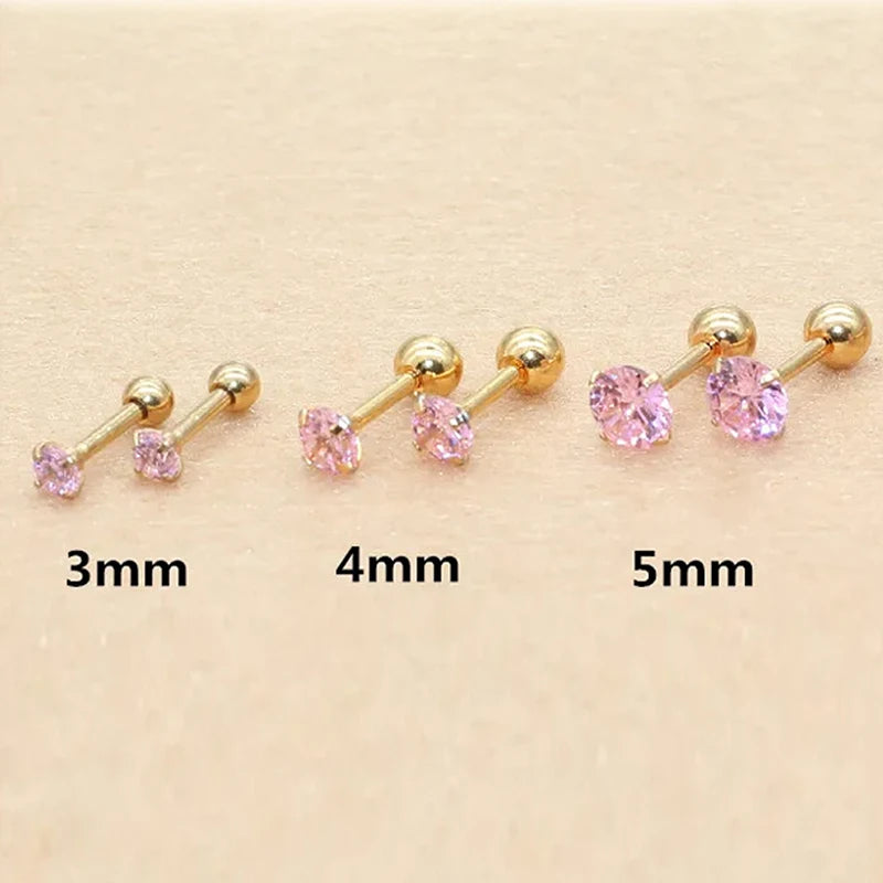 VAV 6pcs/Set Stainless Steel & Earrings For Women