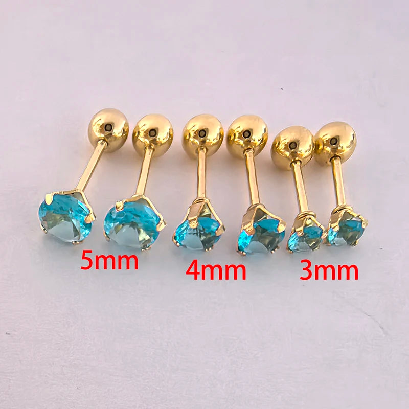 VAV 6pcs/Set Stainless Steel & Earrings For Women