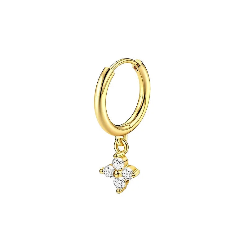 VAV 1pc Stainless Steel Earrings for Women Dainty Flat Back Earrings