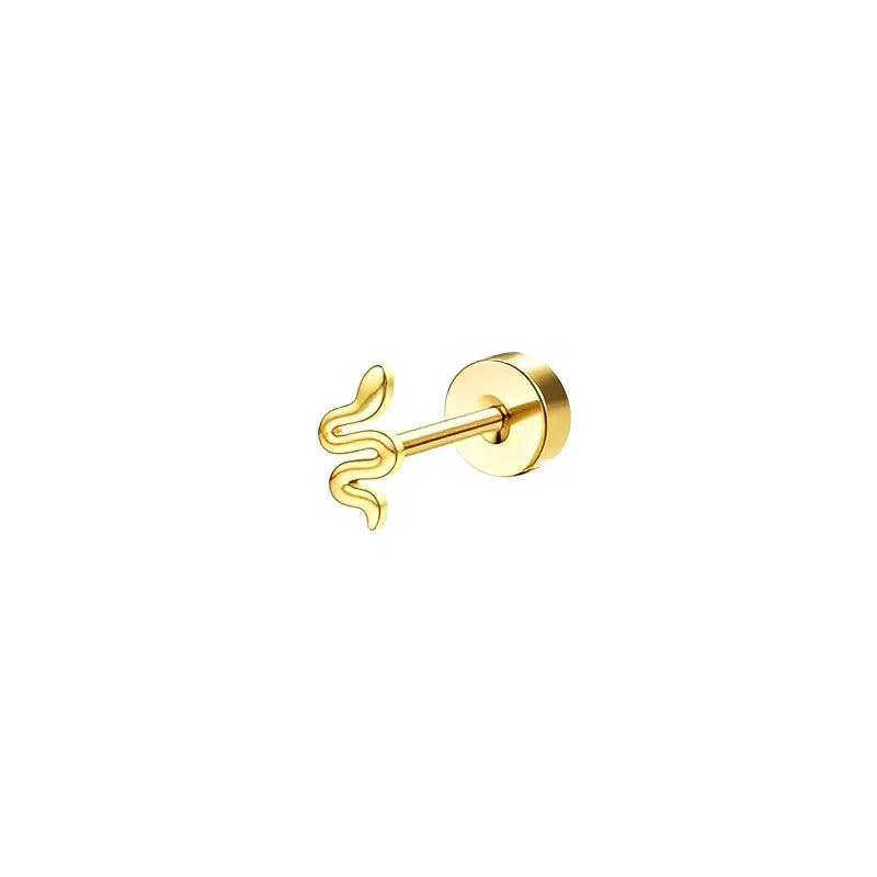 VAV 1pc Stainless Steel Earrings for Women Dainty Flat Back Earrings