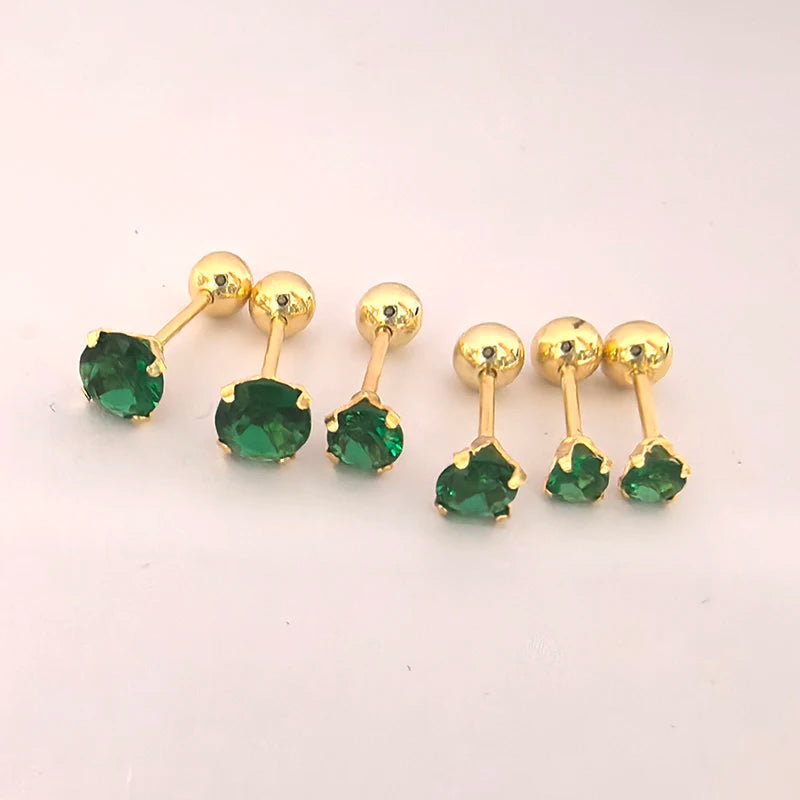 VAV 6pcs/Set Stainless Steel & Earrings For Women